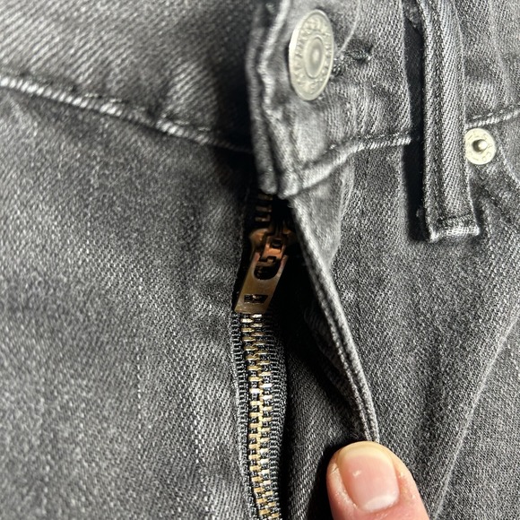 Levis 514 Straight Leg Jeans Mens 34x30 Black Mid Rise 5 Pockets Zip Dark Wash - Picture 5 of 16